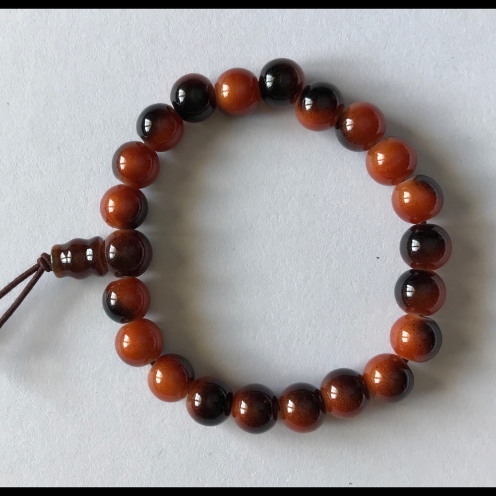 Beautiful Two Tone Beaded Stretchy Bracelet